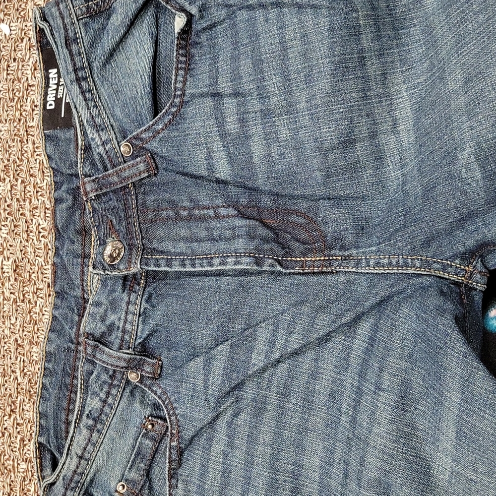 Buffalo David Britton Driven Blue Straight Leg Boys Denim Jeans Size 16